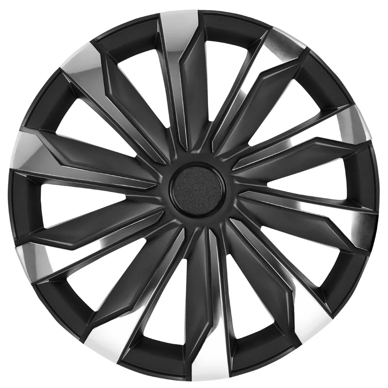 AutoStyle, Navkapslar, 4 st, Typhoon 15-tums krom/svart