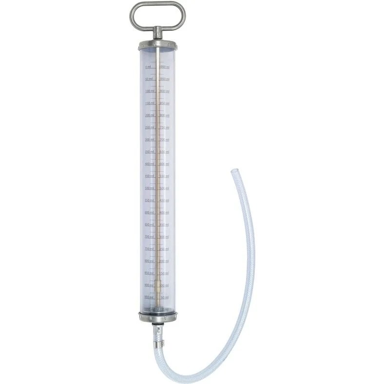 KS TOOLS Doseringshandpump med slang och skala, 1000 ml