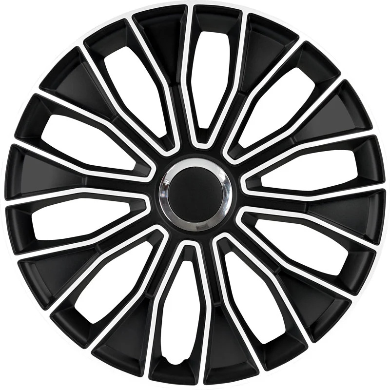 AutoStyle, Navkapslar, 4st, Voltec Pro 14-tums svart/vit
