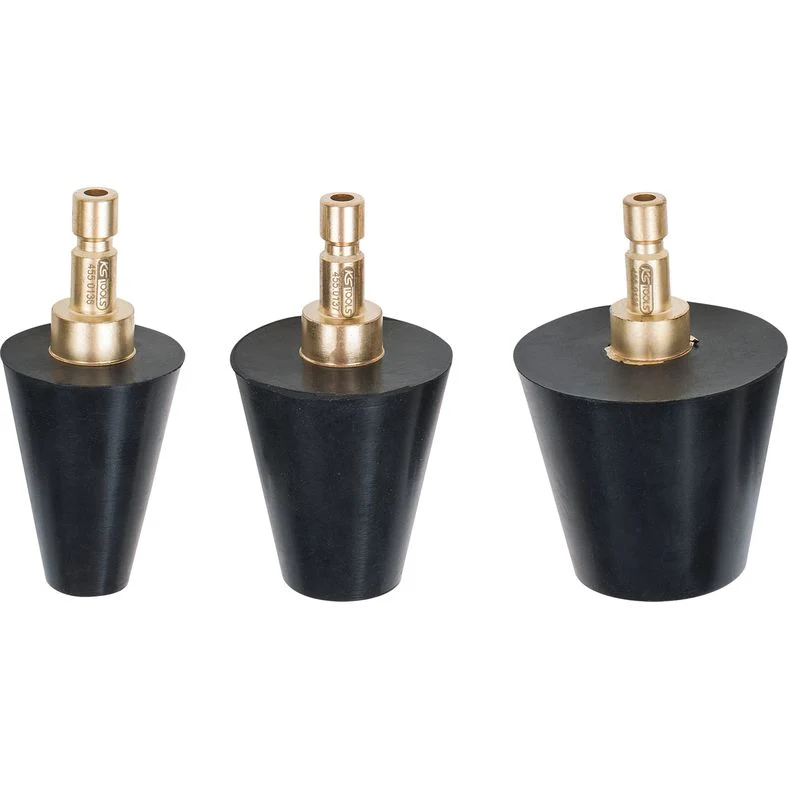 KS TOOLS Kylsystem-kon-testadaptersats, 3-delars, 17,0 - 50,0 mm