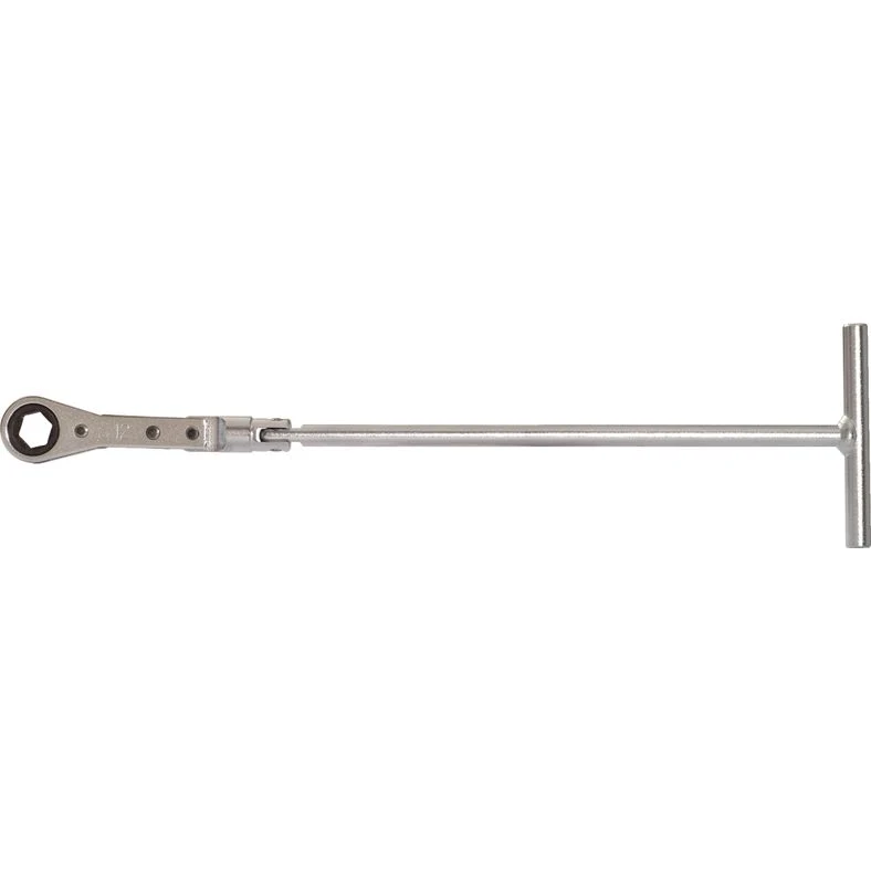 KS TOOLS Glödstift-T-handtag-ringspärr-lyftskallra, 12mm