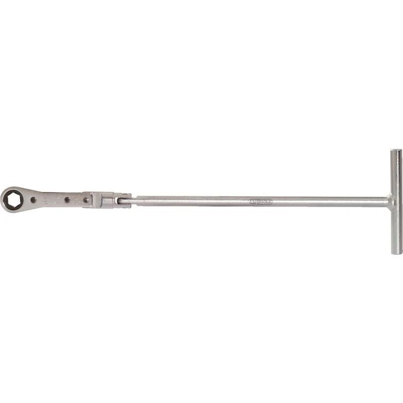 KS TOOLS Glödstift-T-handtag-ringspärr-lyftskallra, 10mm