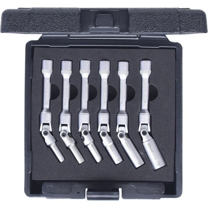 KS TOOLS 3/8” tändstifts-länkhylssats, lång, 6-delars