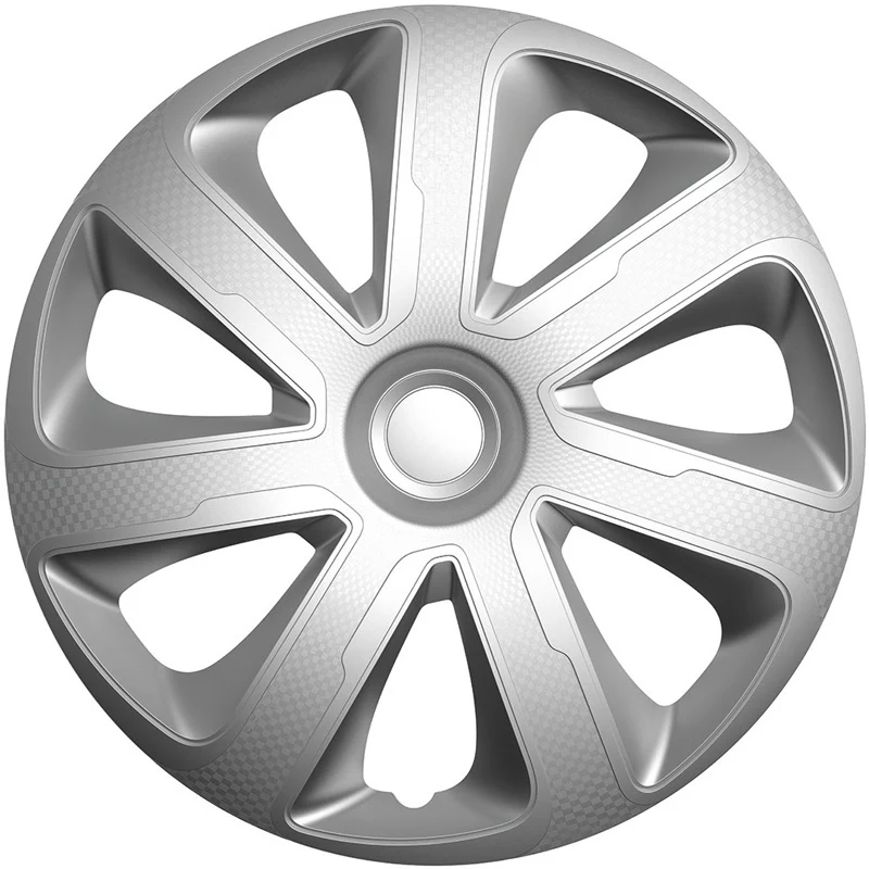 AutoStyle, Navkapslar, 4st, Livorno 15-tums silver karbon-look