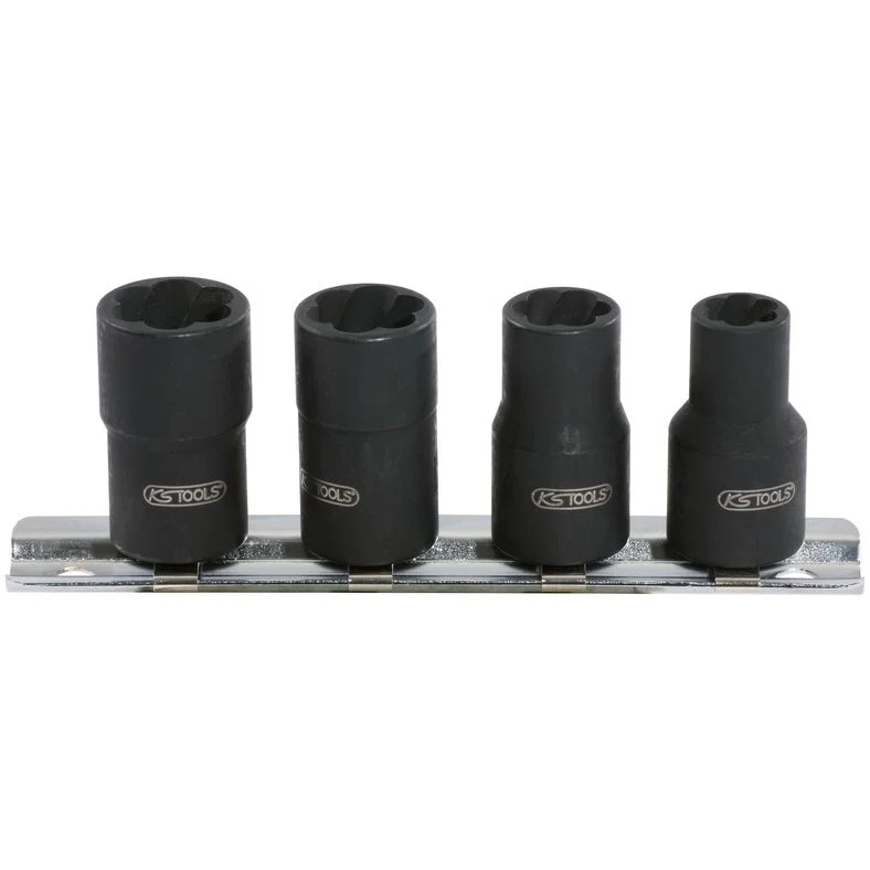 KS TOOLS 3/8" spiralprofil hylssats, 4-delars, 8-13mm