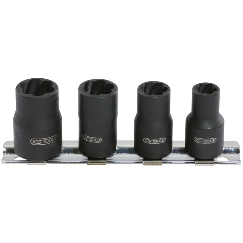 KS TOOLS 1/4" spiralprofil hylssats, 4-delars, 8-13mm
