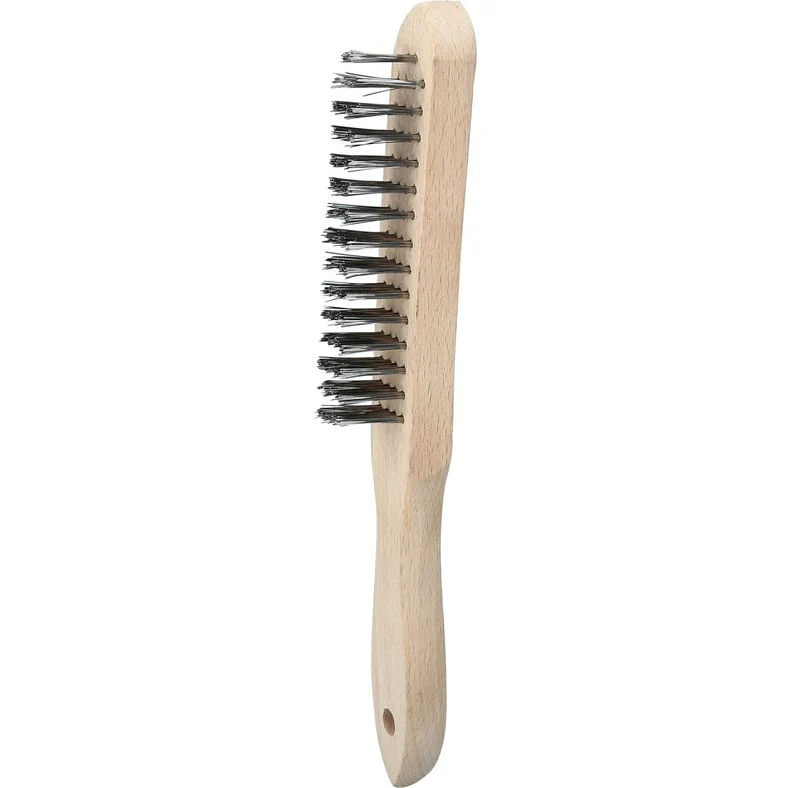KS TOOLS 4-radig handstålborste, rostfritt stål, 290mm