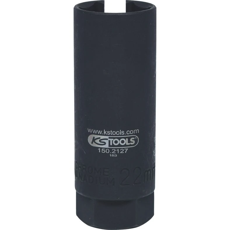 KS TOOLS 3/8'' Lambdasondhylsa djup, slitsad, 22mm