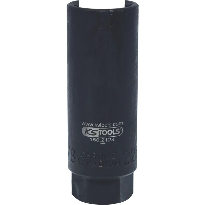 KS TOOLS 3/8'' Lambdasondhylsa djup, slitsad, 22mm