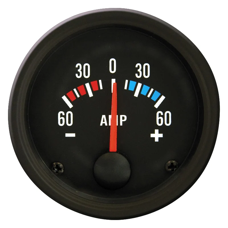 AutoStyle, Ampere Meter - 52mm - Svart - 60>+60