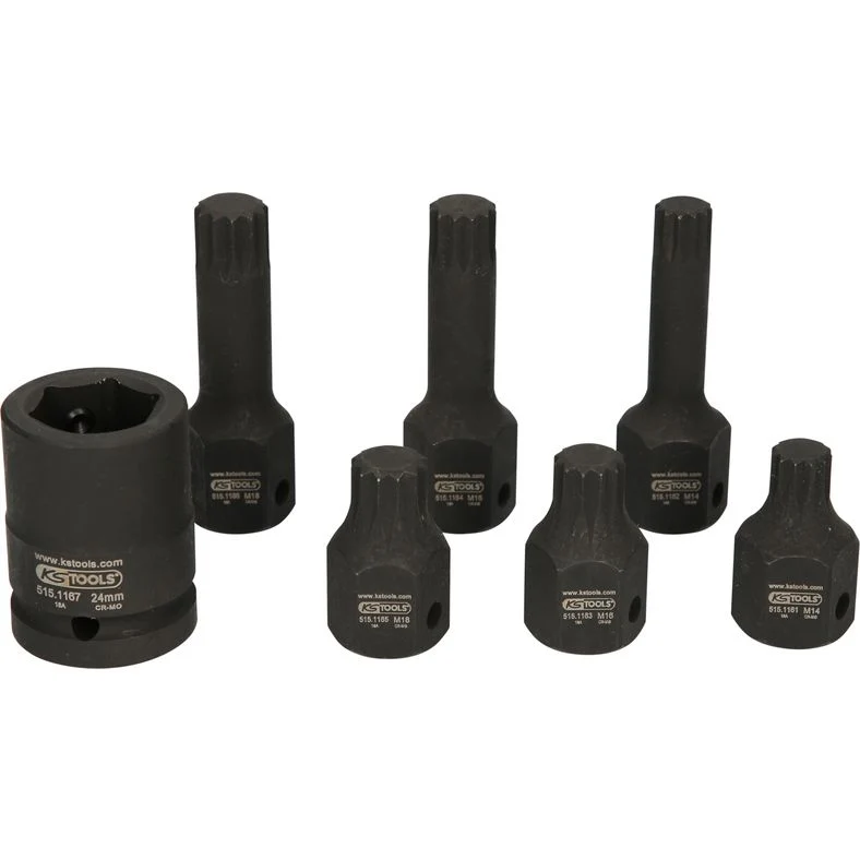 KS TOOLS XZN Kraftbitshylssats 1/2