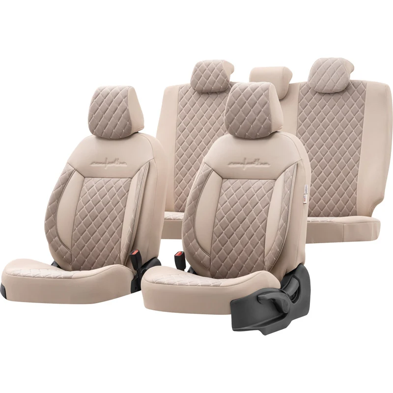 otoM, Universal Överdragsklädsel 'Comfortline VIP' - Kräm - 11 delar - Sidoairbag kompatibel