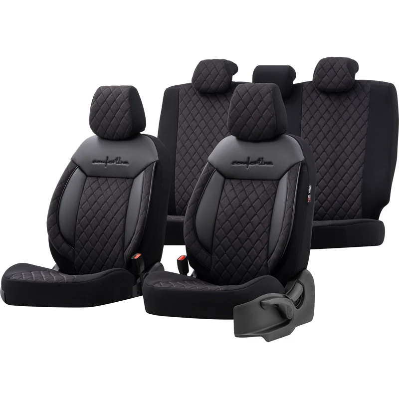 otoM, Universal Överdragsklädsel set 'Comfortline VIP' - Svart - 11 delar - Sido-airbag kompatibel