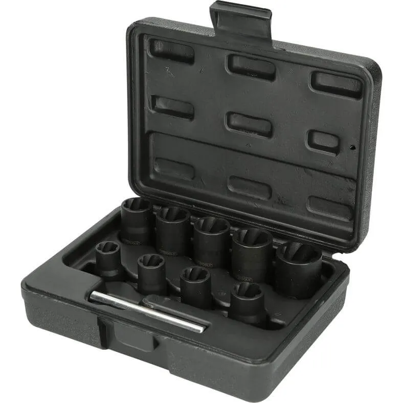 KS TOOLS Avdragar och gängverktyg 3/8" spiralprofil hylssats, 10-delars KS913.3855