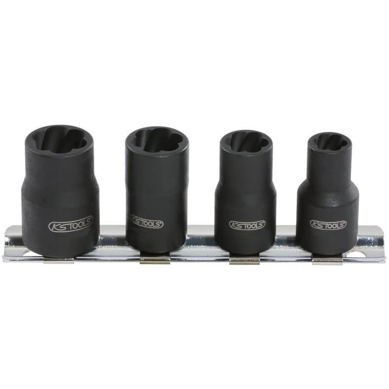 KS TOOLS Avdragar och gängverktyg KS913.1450 1/4" spiralprofil hylssats, 4-delars, 8-13m