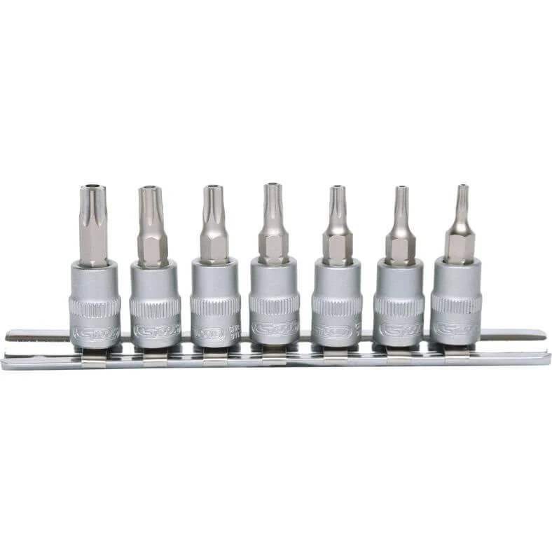 KS TOOLS 1/4" Bitshylssats 7-delars TB10-TB40 med stjärnhål. KS911.1460