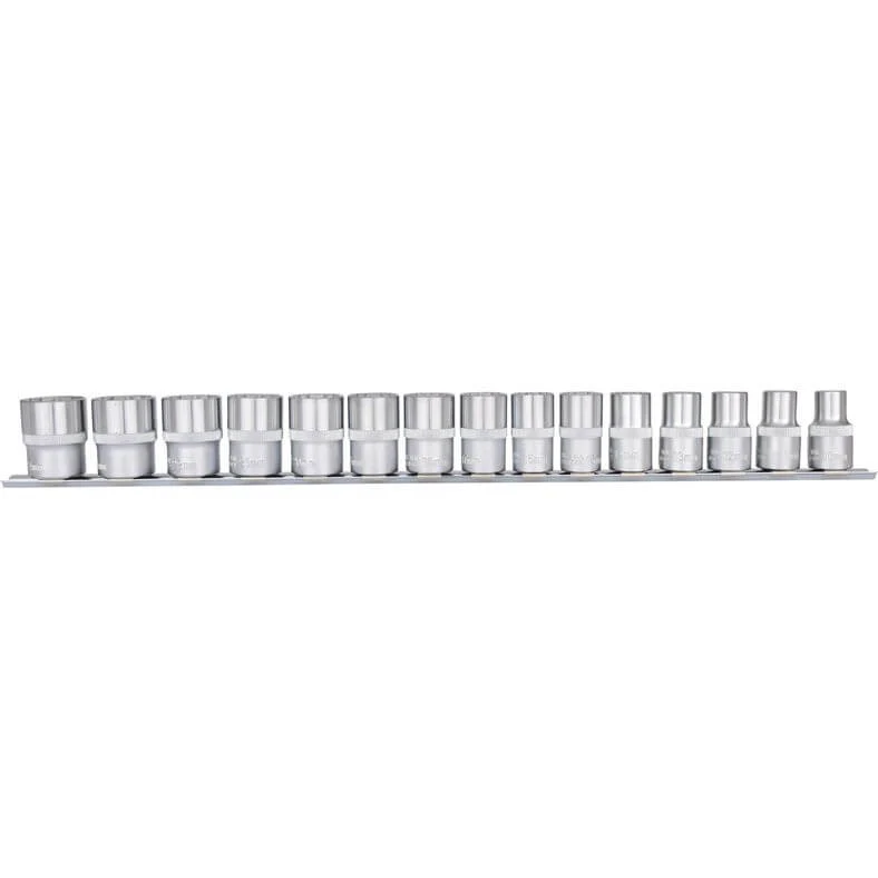 KS Tools 1/2" Hylssats 12-kant, 10–24 mm – 15 delar i krom-vanadium