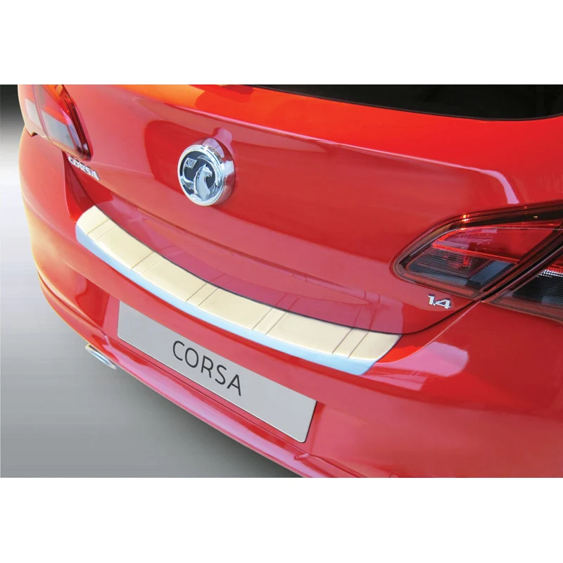 RGM, Bakre stötfångarskydd, ABS plast, passar Opel Corsa E 3/5 dörrar 2015-2019 Silver 'Ribbed'