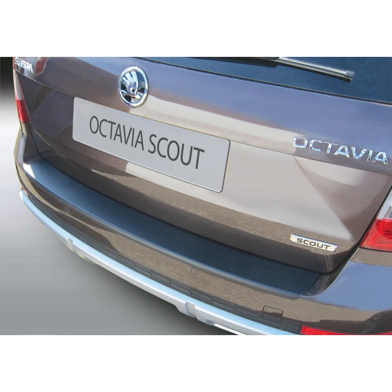 RGM, Bakre stötfångarskydd, ABS-plast, passar Skoda Octavia Scout Kombi 6/2013-4/2017 Svart