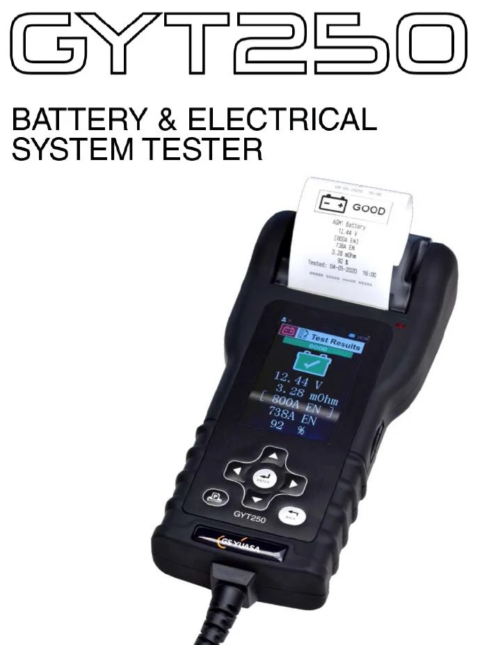 Yuasa Batteri- & elsystemstestare BPGYT250