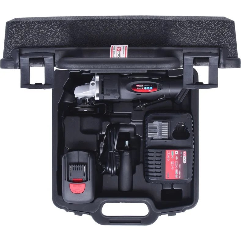 KS TOOLS Batteridriven-vinkelslipare 7000 varv/min med 1 uppladdningsbart