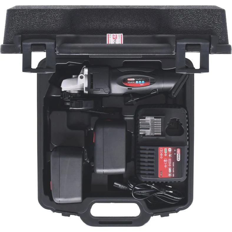 KS TOOLS Batteridriven-vinkelslipare 7000 varv/min med 2 uppladdningsbara