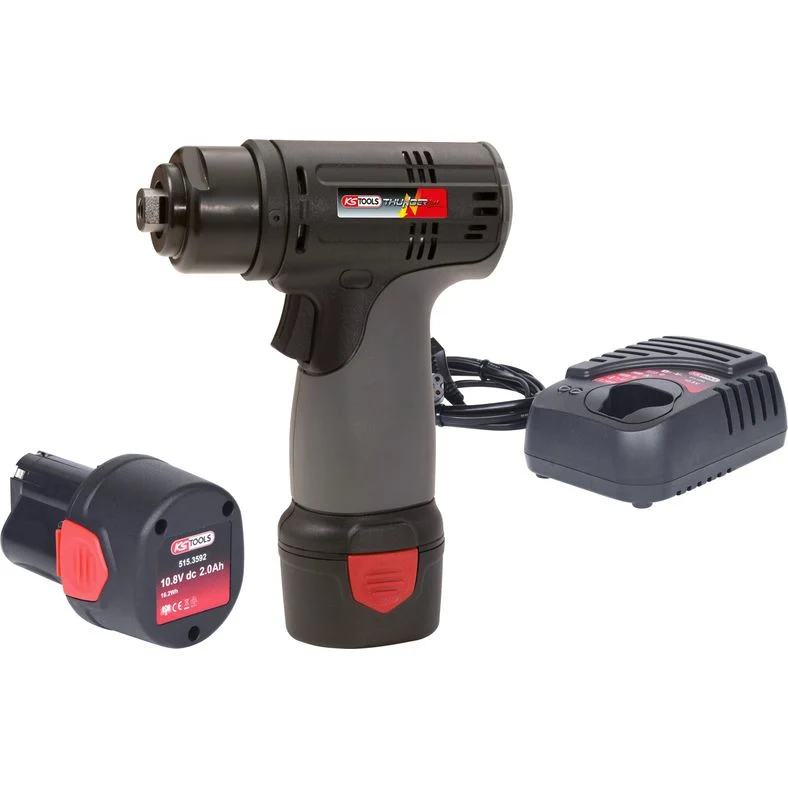 KS TOOLS Batteridriven slipmaskin 3.200 varv/min 10,8V, med 2 batterier o