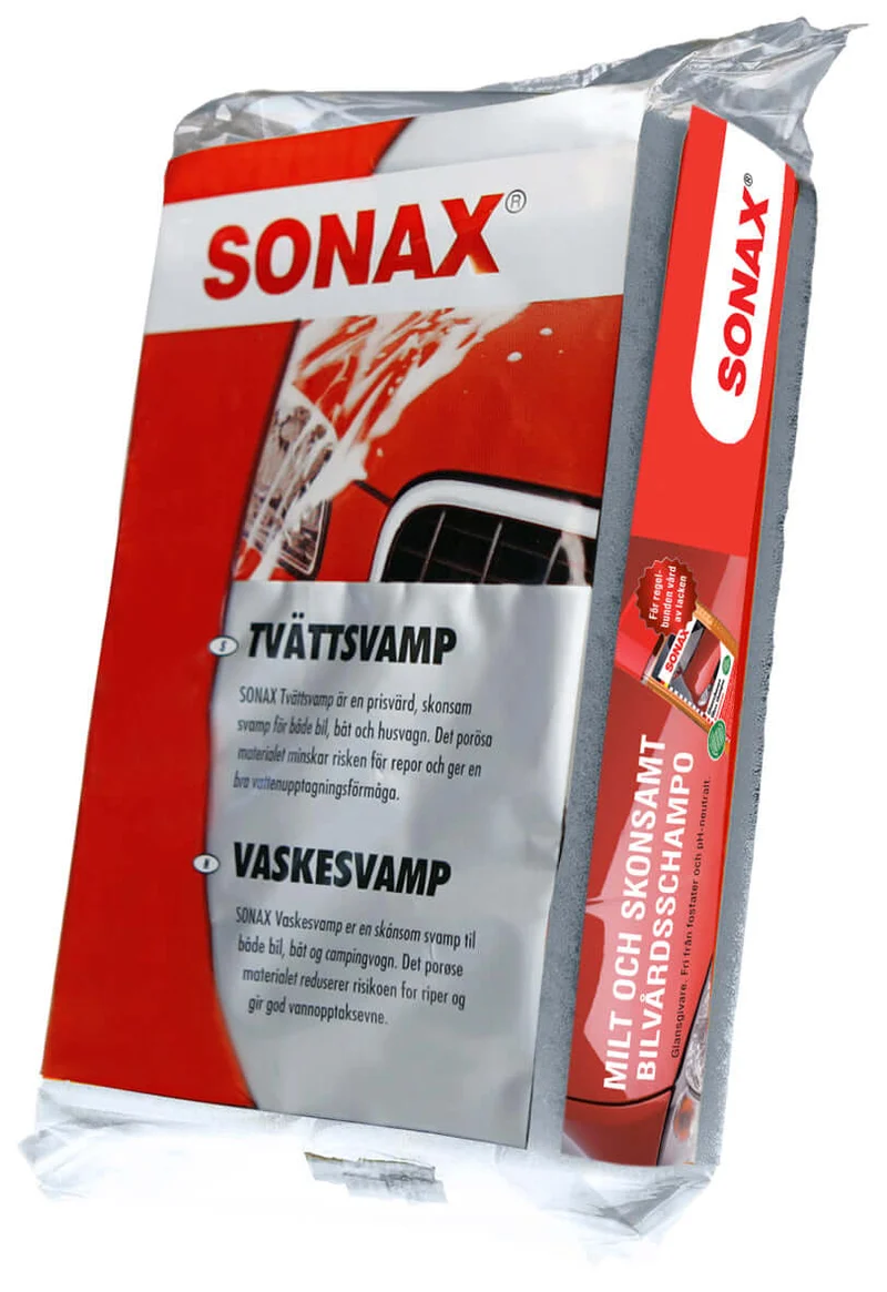 Sonax Tvättsvamp – Skonsam rengöring för bil, båt och husvagn