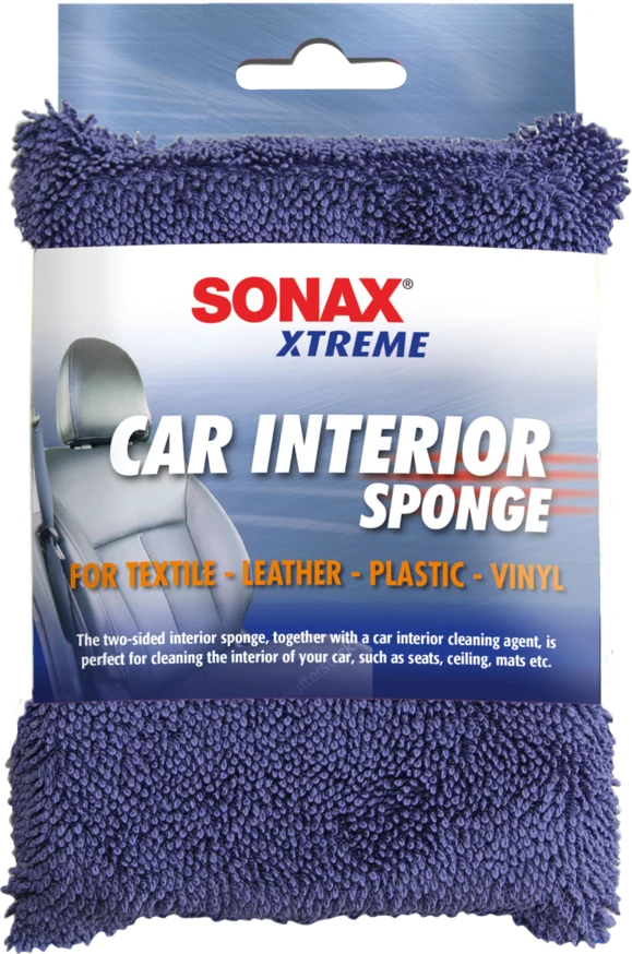 SONAX Xtreme Car Interior Sponge – Specialsvamp för invändig rengöring av bilens alla ytor