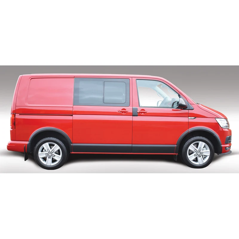 RGM, set med listskydd, passar till Volkswagen Transporter T5 2003-2015 & T6 2015- Kort hjulbas & dubbla skjutdörrar - Svart