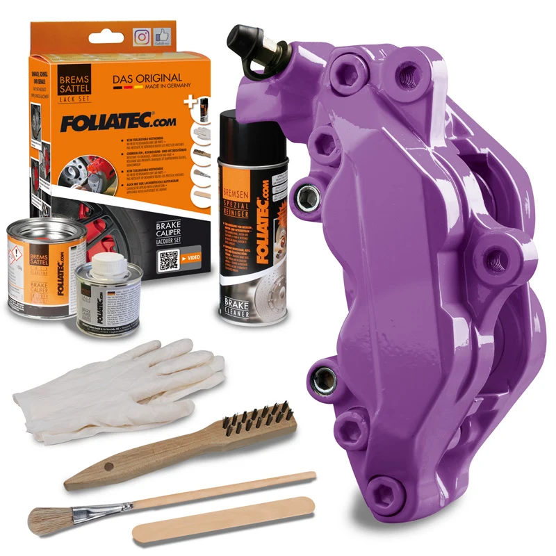 Foliatec, ,Färg till Bromsok, - djup violett - 3 komponenter