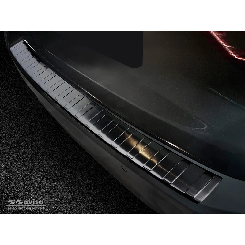 Avisa, Bakre stötfångarskydd, Svart, Rostfritt stål, passar BMW 3-serie G21 Touring M-paket (exkl. Sportline & 330e Hybrid) 2018-