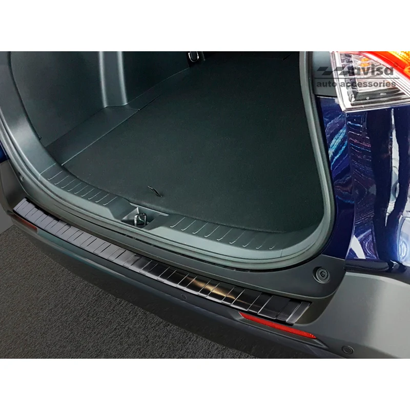 Avisa, Bakre stötfångarskydd, Svart, Rostfritt stål, passar Toyota RAV4 (5th Gen.) 2018- & Suzuki Across 2020- 'Ribs'