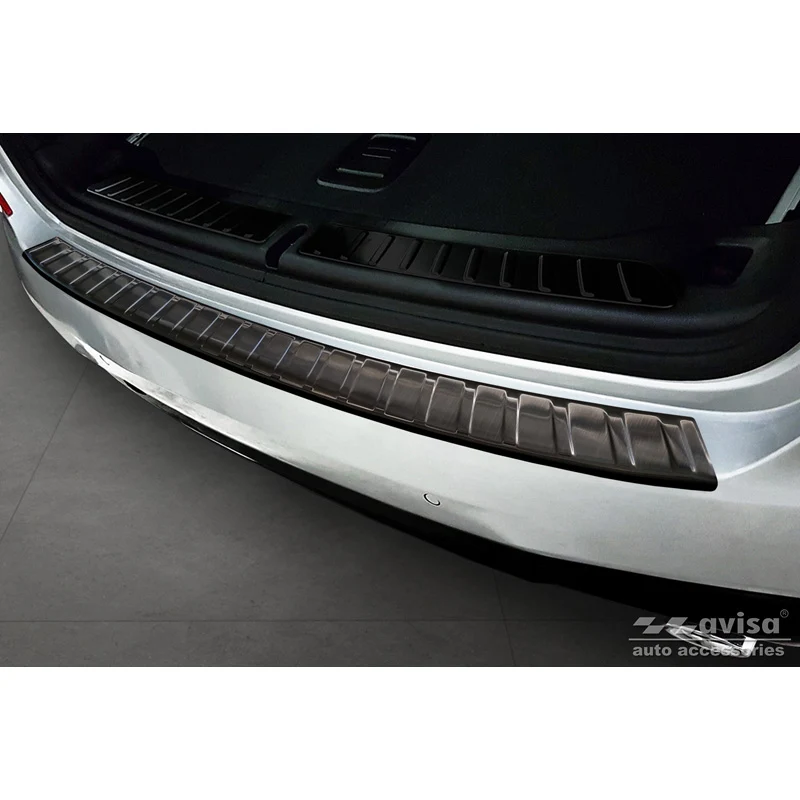 Avisa, Bakre stötfångarskydd, Svart, Rostfritt stål, passar BMW X3 G01 M-paket 2017-2021 & Facelift 2021- 'Revben'