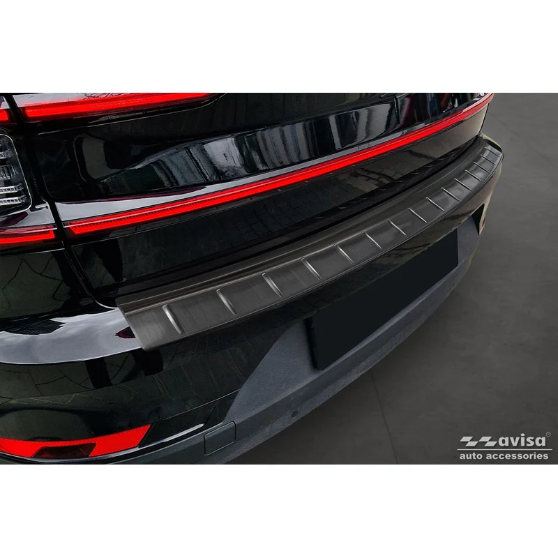 Avisa, Bakre stötfångarskydd, Svart, Rostfritt stål, passar Polestar 2 2019-2023 & Facelift 2023- 'Ribs'