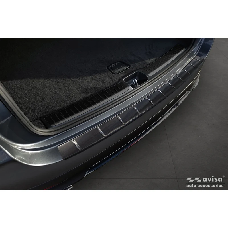 Avisa, Bakre stötfångarskydd, Svart, Rostfritt stål, passar Mercedes GLE II (W167) Facelift exkl. AMG 2023 - "Revben"