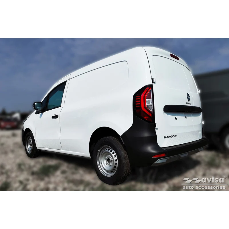 Avisa, Bakre stötfångarskydd, Svart, Rostfritt stål, passar Renault Kangoo III Van & Nissan Townstar 2021- 'Ribs'
