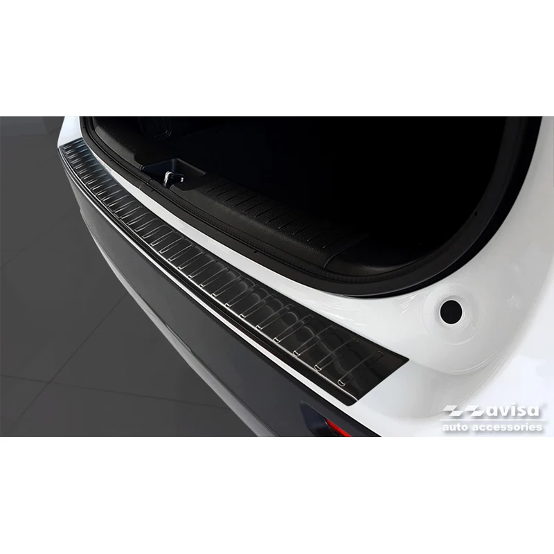 Avisa, Bakre stötfångarskydd, Svart, Rostfritt stål, passar Suzuki Vitara II 2015-2018 & FL 2018- inkl. Hybrid "vinbär"