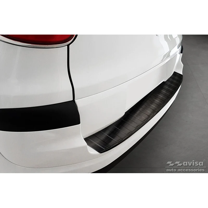 Avisa, Bakre stötfångarskydd, Svart, Rostfritt stål, passar Fiat 500L Facelift 2017- 'Revben'