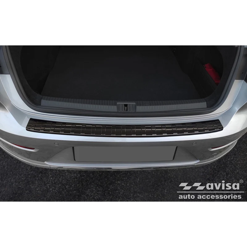 Avisa, Bakre stötfångarskydd, Svart, Rostfritt stål, passar Volkswagen Arteon Shooting Brake inkl. eHybrid 2020 - "Revben"