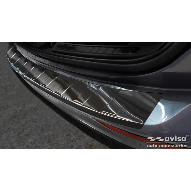 Avisa, Bakre stötfångarskydd, Svart, Rostfritt stål, passar Volvo V60 II 2018- inkl. Cross Country & R-Design