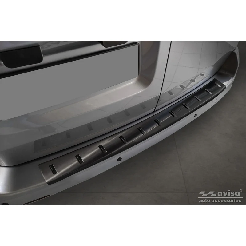 Avisa, Bakre stötfångarskydd, Svart, Rostfritt stål, passar Citroën Space Tourer & Jumpy 2016- / Peugeot Traveller & Expert 2016- / Toyota Proace Verso 2016- / Opel Vivaro & Zafira Life 2019- 'STRONG EDITION'