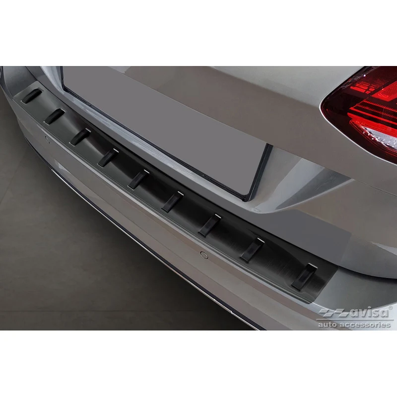Avisa, Bakre stötfångarskydd, Svart, Rostfritt stål, passar Volkswagen Golf VII Variant Facelift 2017-2019 (inkl. R-Line) 'STRONG EDITION'