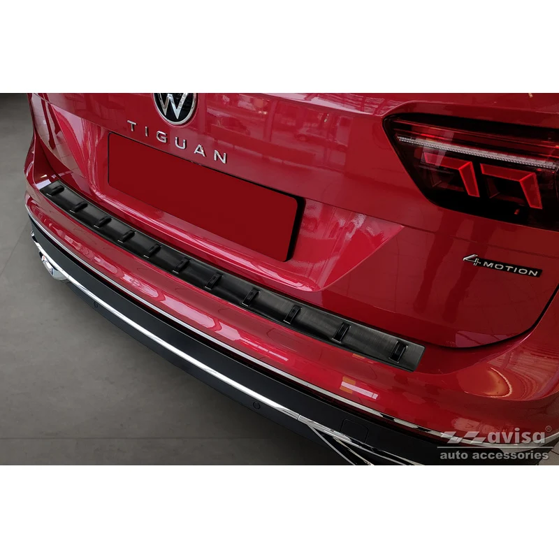 Avisa, Bakre stötfångarskydd, Svart, Rostfritt stål, passar Volkswagen Tiguan II 2016-2020 & Facelift 2020-2024 'STRONG EDITION'