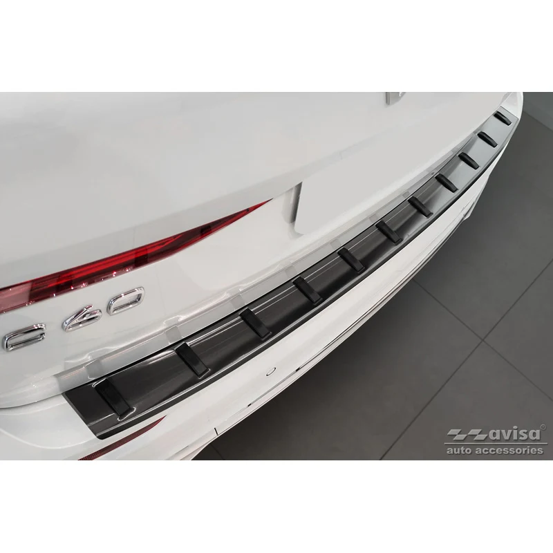 Avisa, Bakre stötfångarskydd, Svart, Rostfritt stål, passar Volvo XC60 II 2017-2021 & Facelift 2021- (inkl. R-Design) 'STRONG EDITION'