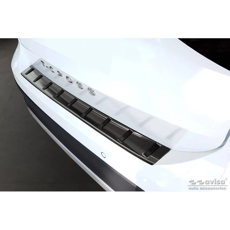Avisa, Bakre stötfångarskydd, Svart, Rostfritt stål, passar Volkswagen T-Cross 2019-2024 & FL 2024- 'STRONG EDITION'
