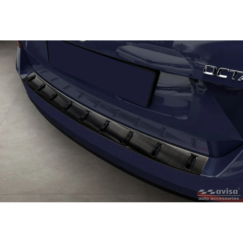 Avisa, Bakre stötfångarskydd, Svart, Rostfritt stål, passar Skoda Octavia III Combi Facelift 2017-2020 'STRONG EDITION'