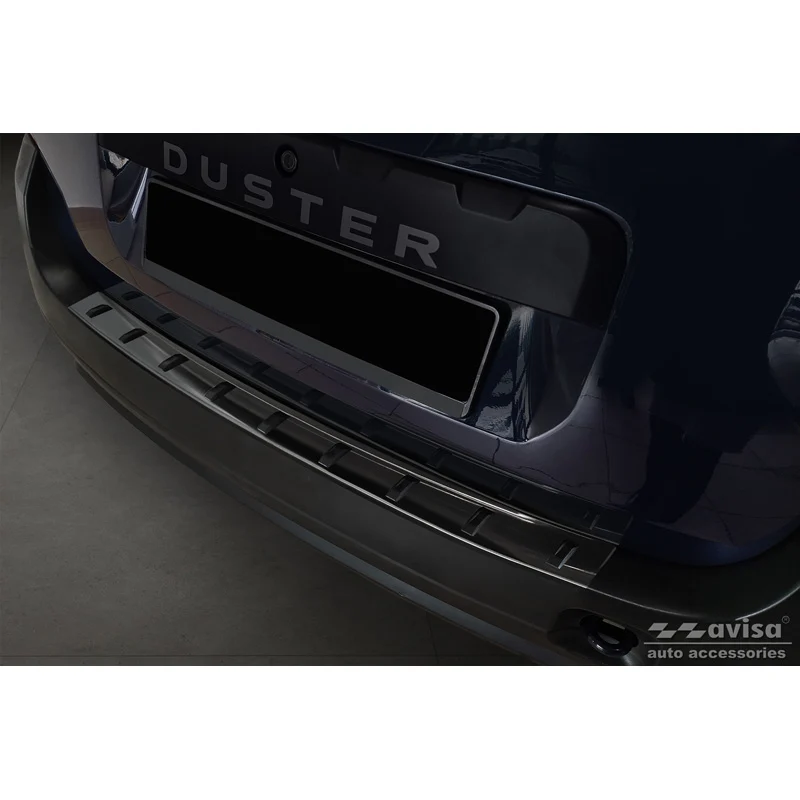 Avisa, Bakre stötfångarskydd, Svart, Rostfritt stål, passar Dacia Duster 2010-2013 & Facelift 2013-2017 'STRONG EDITION'