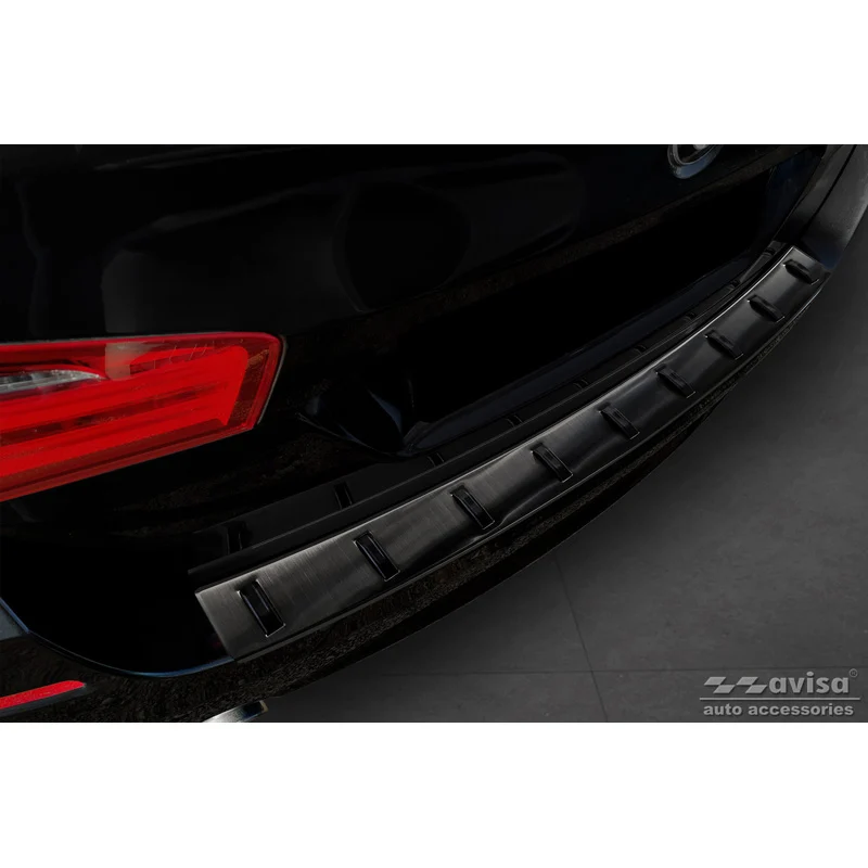 Avisa, Bakre stötfångarskydd, Svart, Rostfritt stål, passar BMW 5-serie (F11) Touring 2011-2013 & Facelift 2013-2017 'STRONG EDITION'