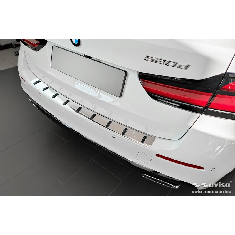 Avisa, Bakre stötfångarskydd, Rostfritt stål, passar BMW 5-serie G31 FL Touring 2020- exkl. M-Sport 'STRONG EDITION'